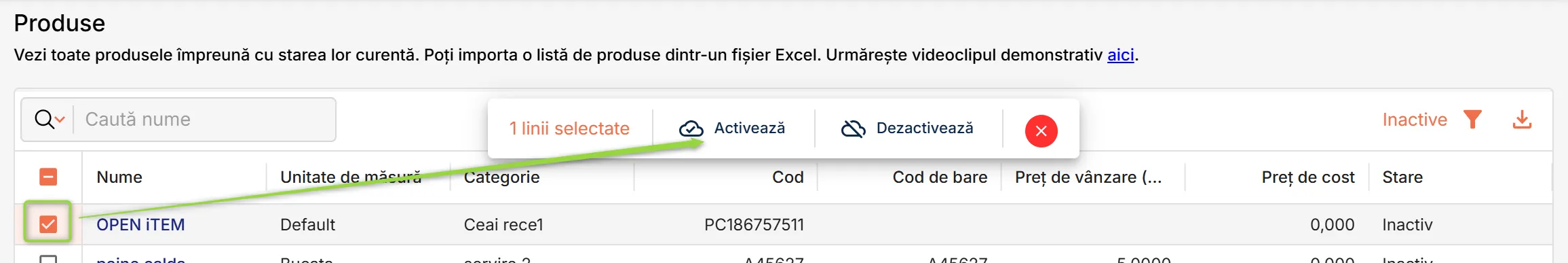 Activează produsul pentru a-l putea comercializa
