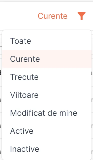 Filtrare liste de prețuri în funcție de anumite criterii
