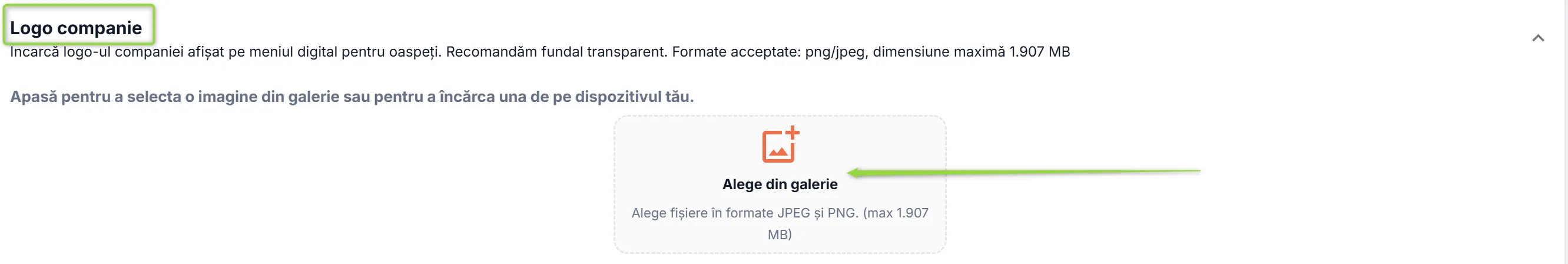 Încarcă logo-ul companiei
