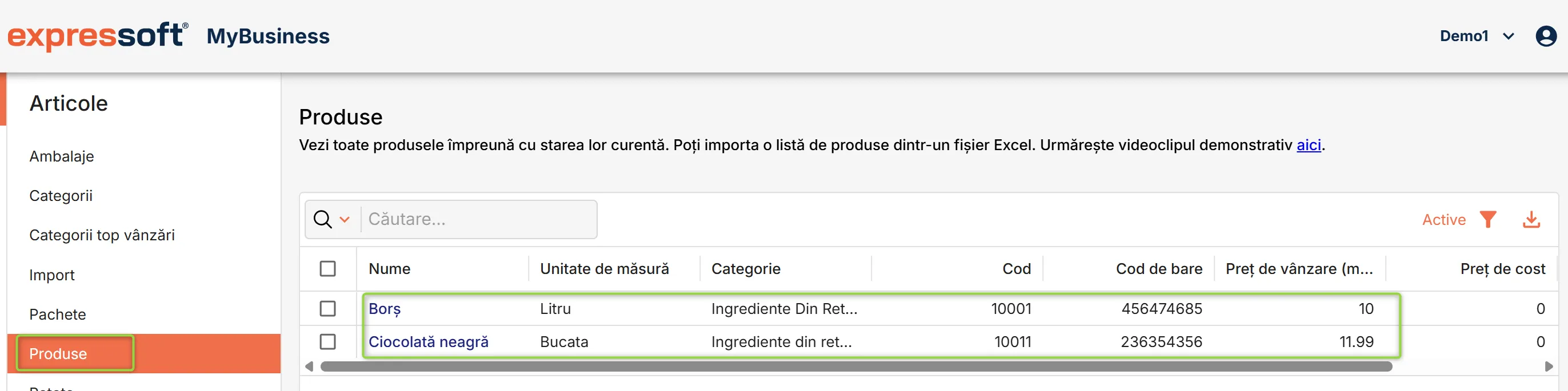 Sistemul salvează produsele importate