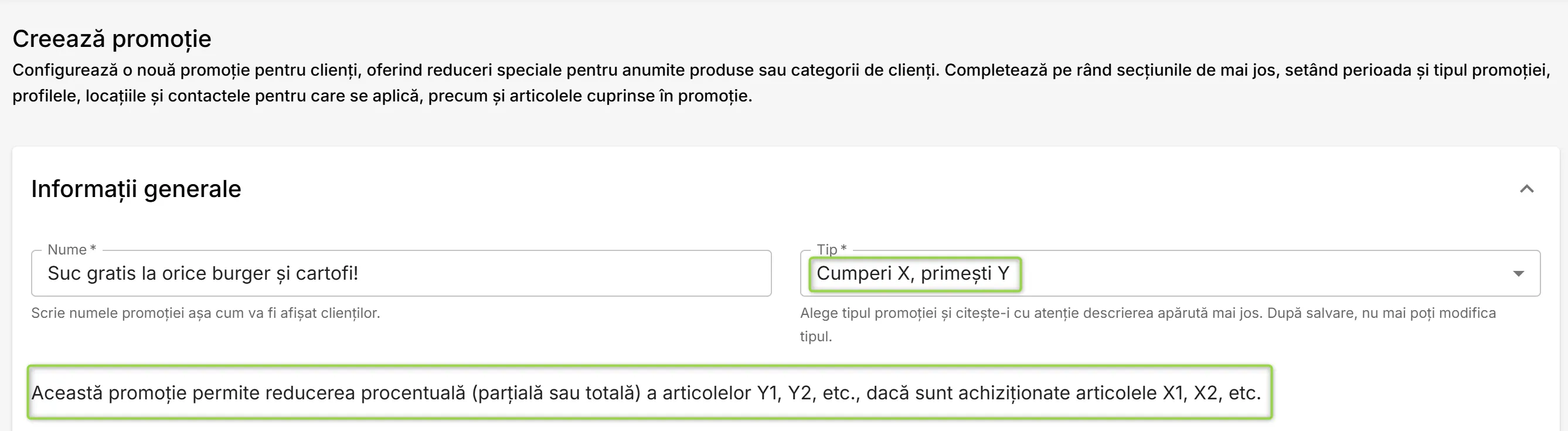 Promoție de tip Cumperi X, primești Y