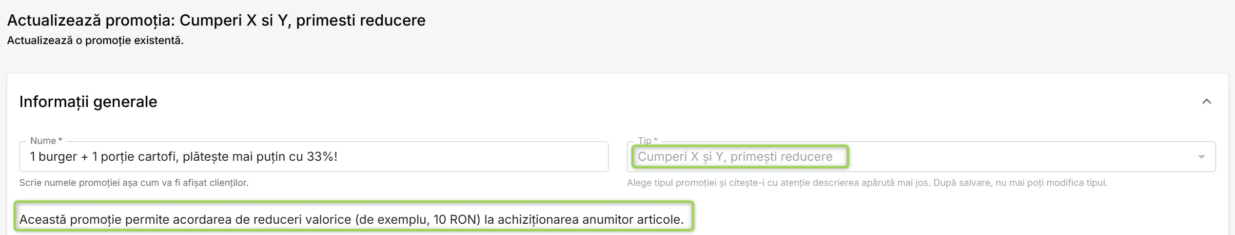 Promoție de tip Cumperi X și Y, primești reducere