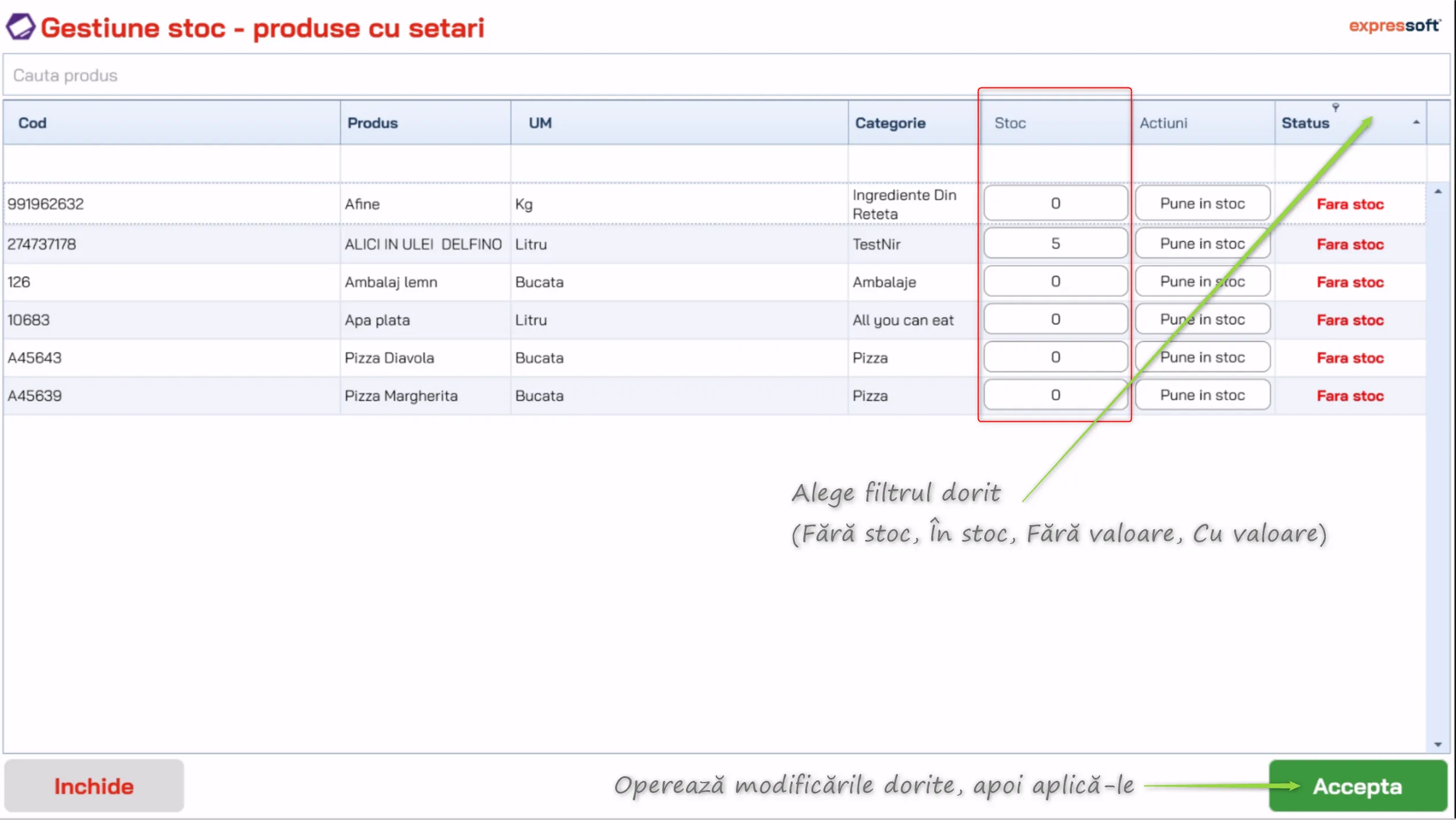 Vezi și gestionează articolele modificate 
