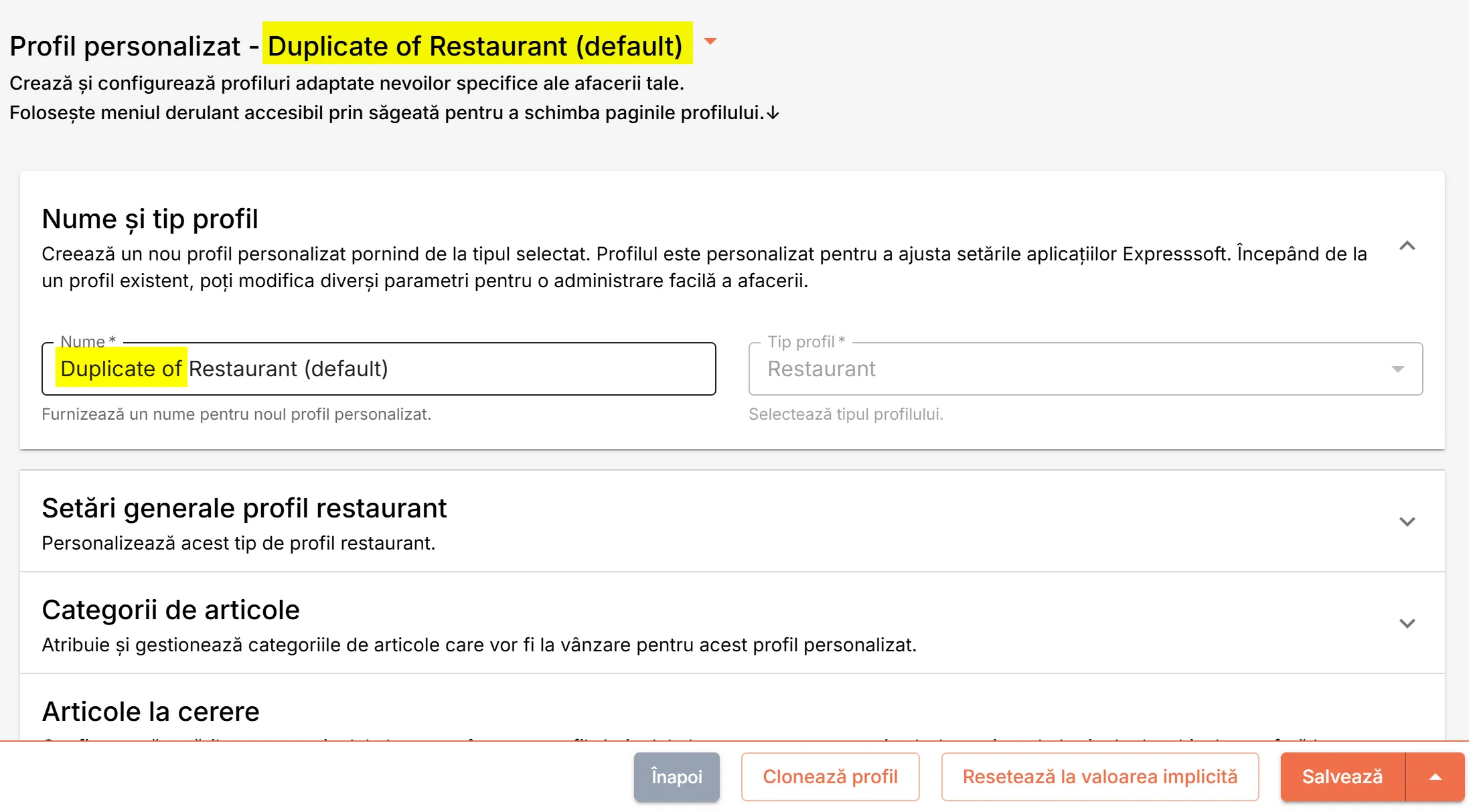 Profil clonat, denumit Duplicat