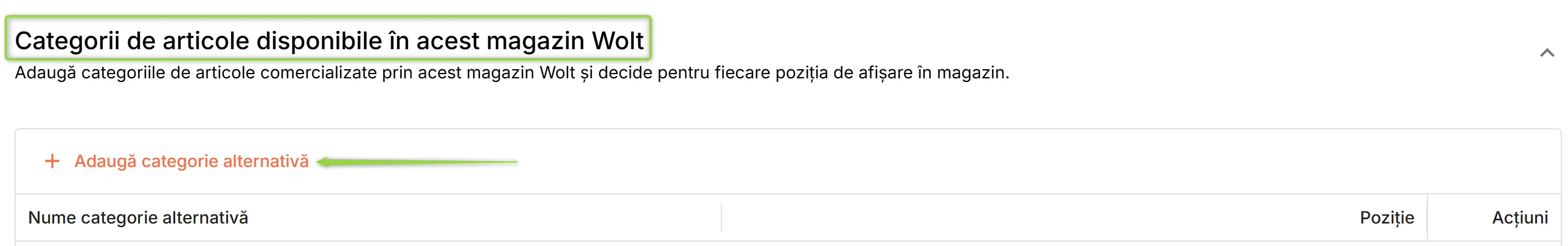 Categorii de articole disponibile în magazin Categorii de articole disponibile în magazin