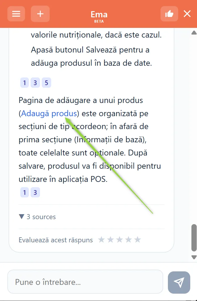 Răspunsuri cu link direct către pagina potrivită