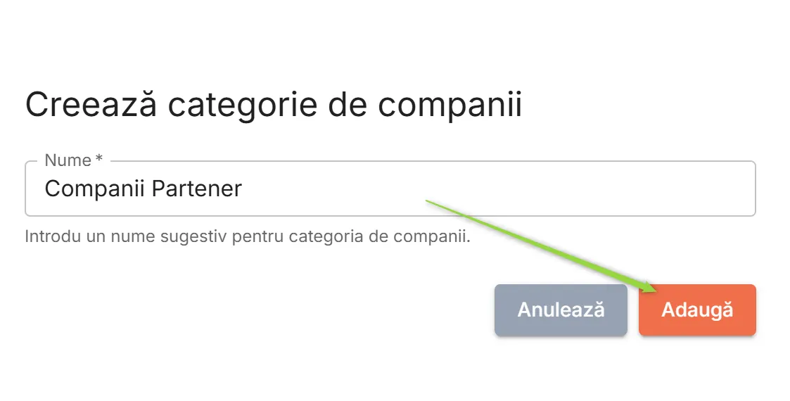 Adaugă categorii de companii