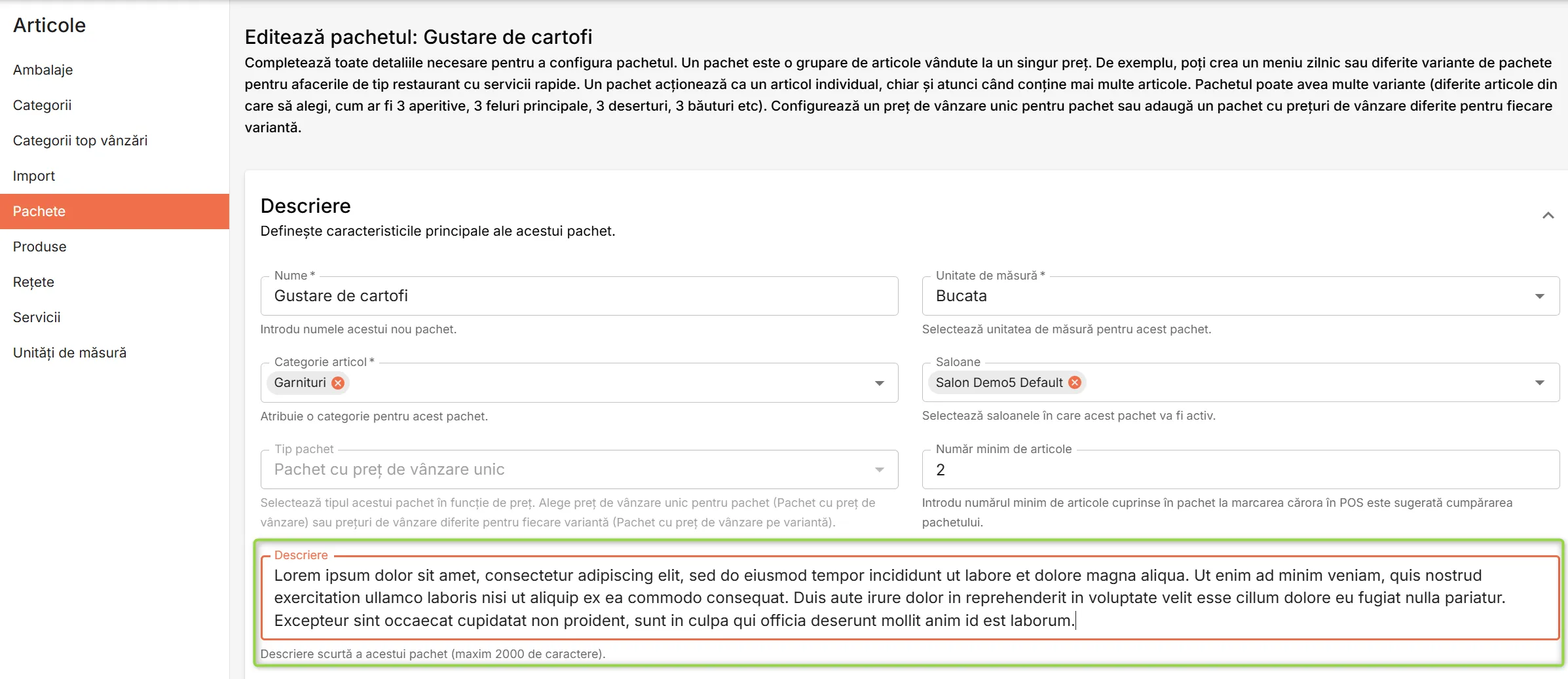 Descriere până la 2000 de caractere