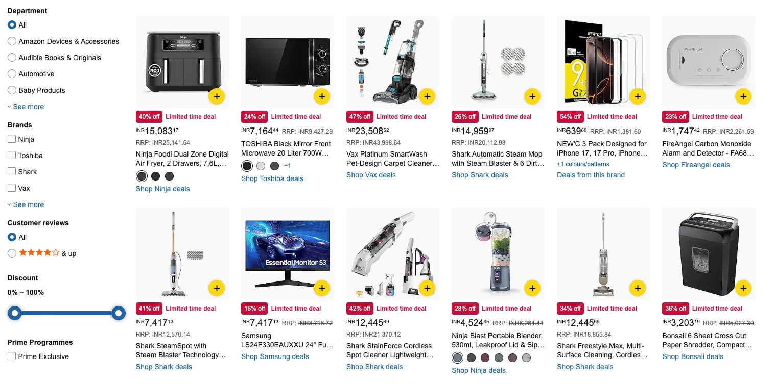 Deals Page