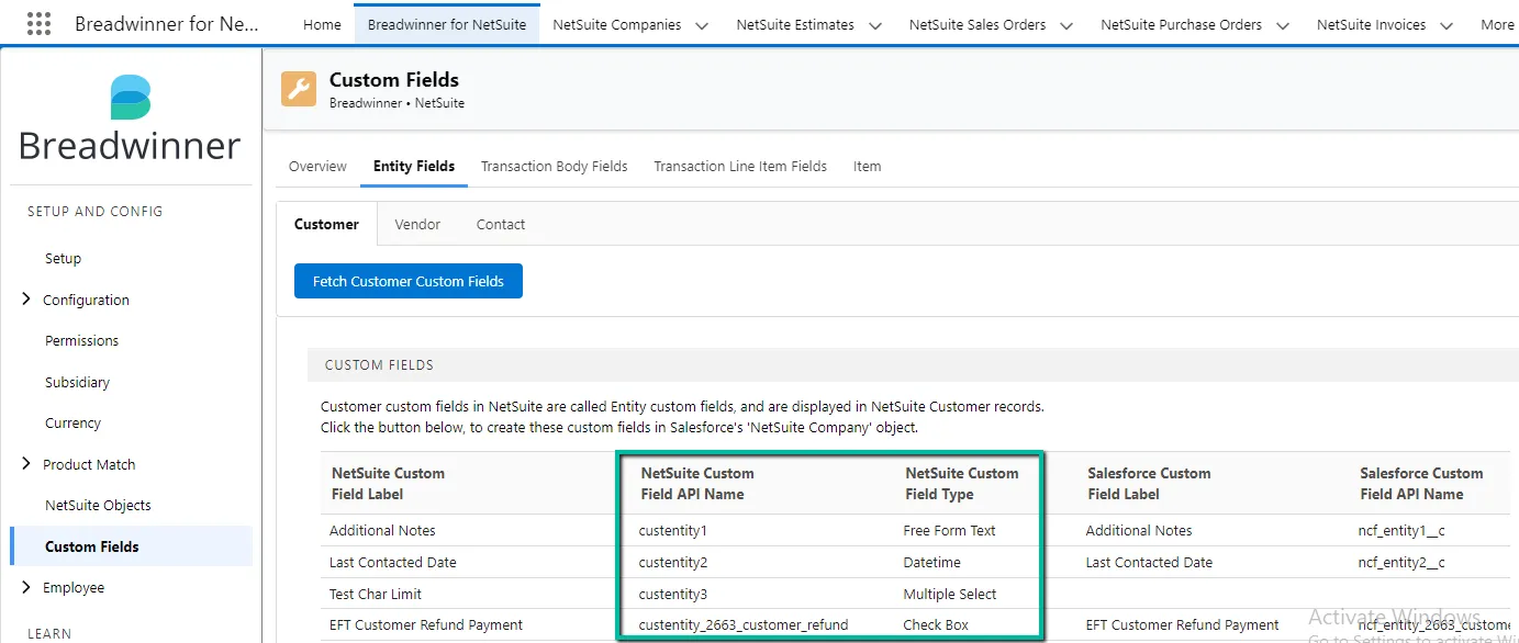NetSuite Custom Fields for Standard NetSuite Objects