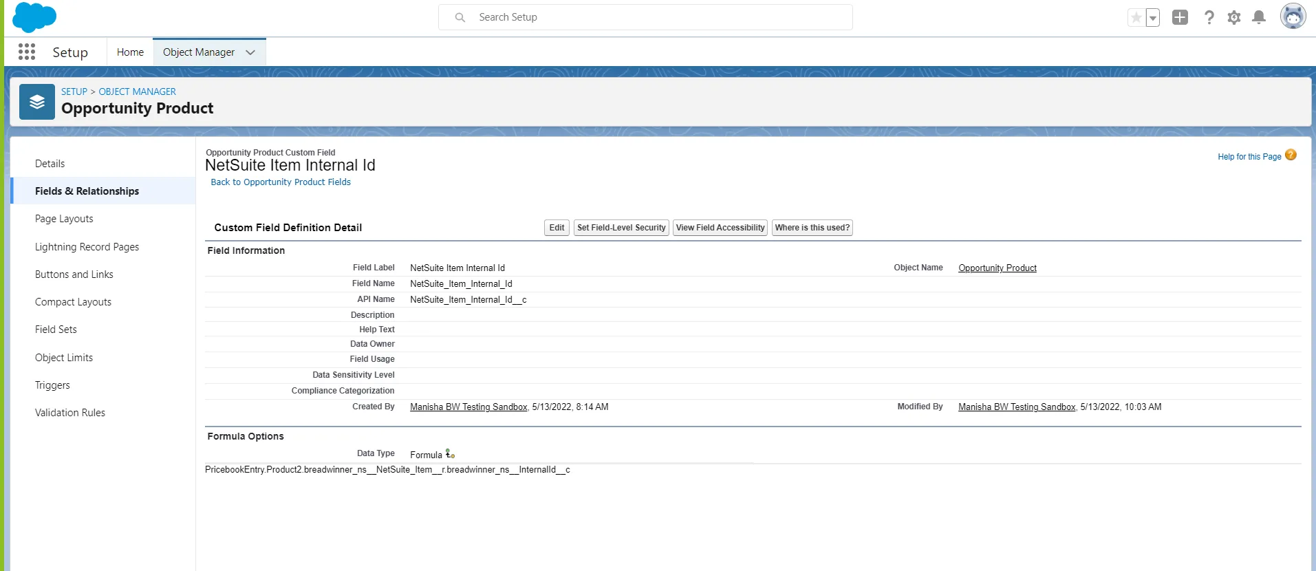 Fetching NetSuite Item Internal Id