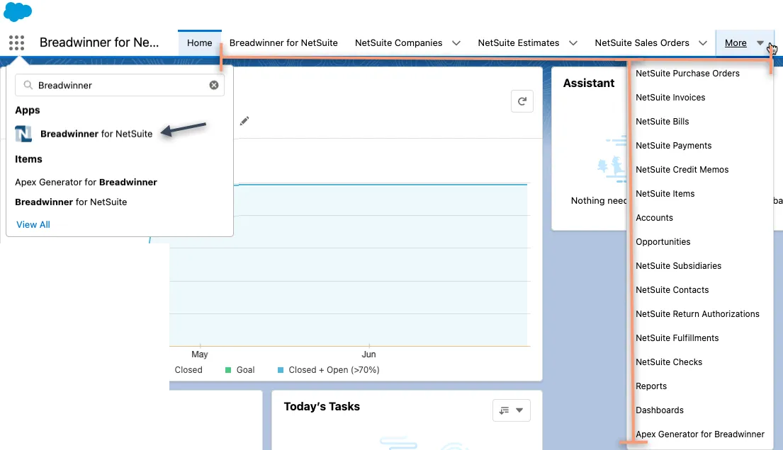 Breadwinner App and Tabs