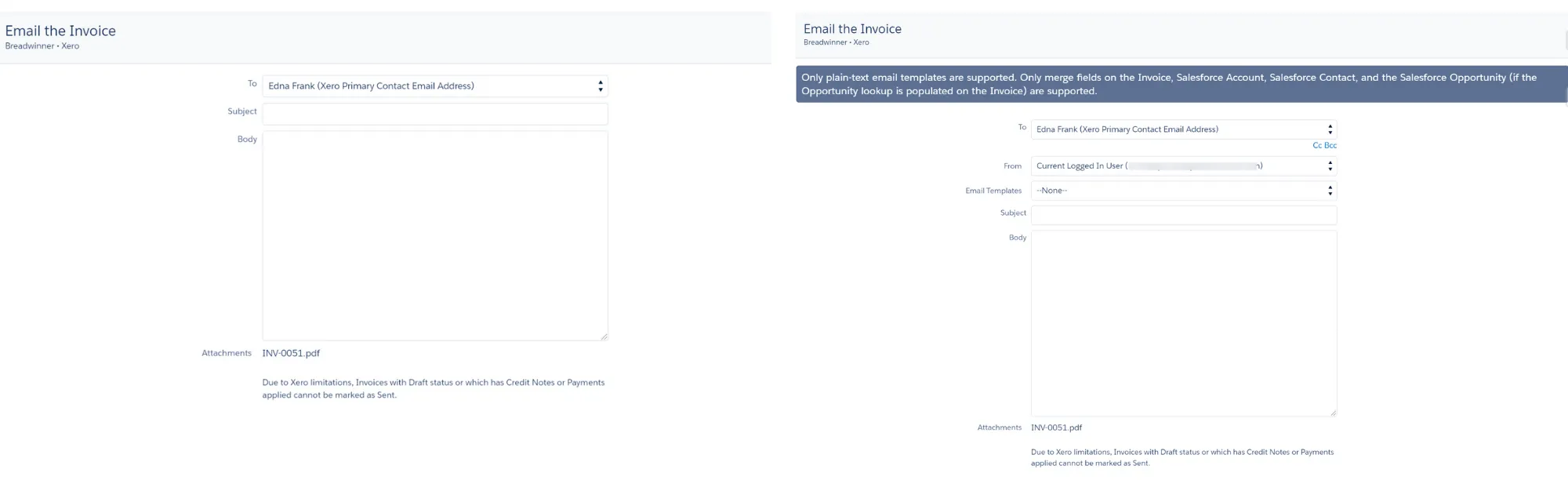 Email the Invoice Email the Invoice