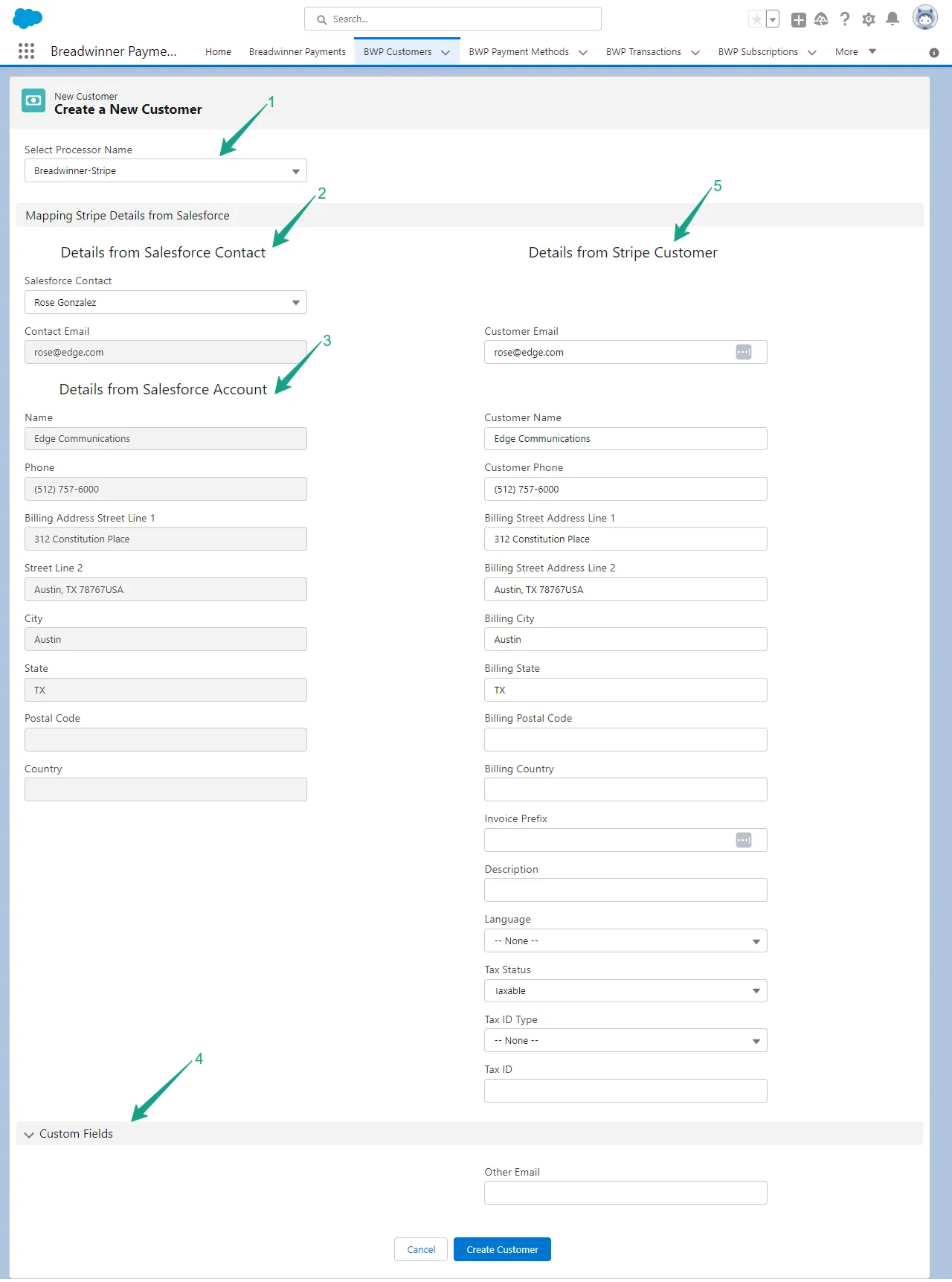 Enter Customer Details Enter Customer Details