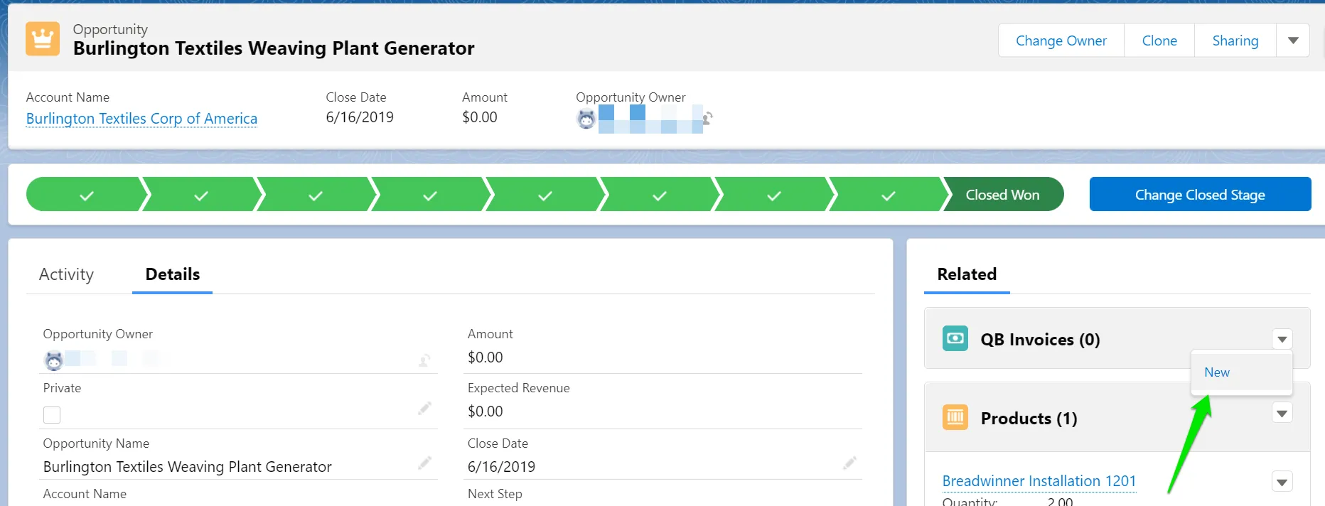 New Invoice Button New Invoice Button