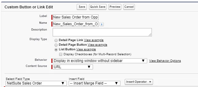 New Sales Order List Button New Sales Order List Button