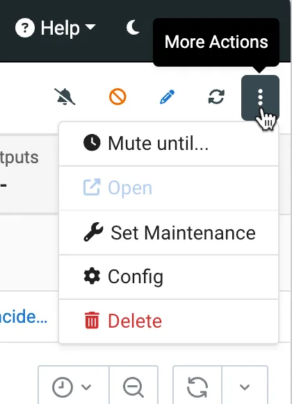 More Actions Menu