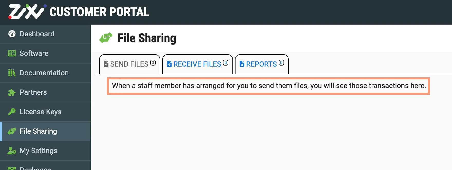 File Sharing Section