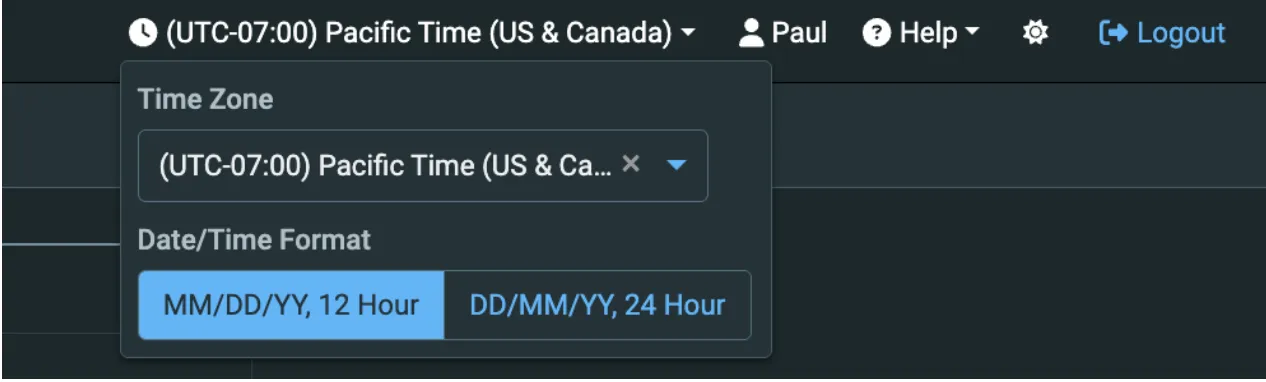 Time Zone Selection New Options Time Zone Selection New Options