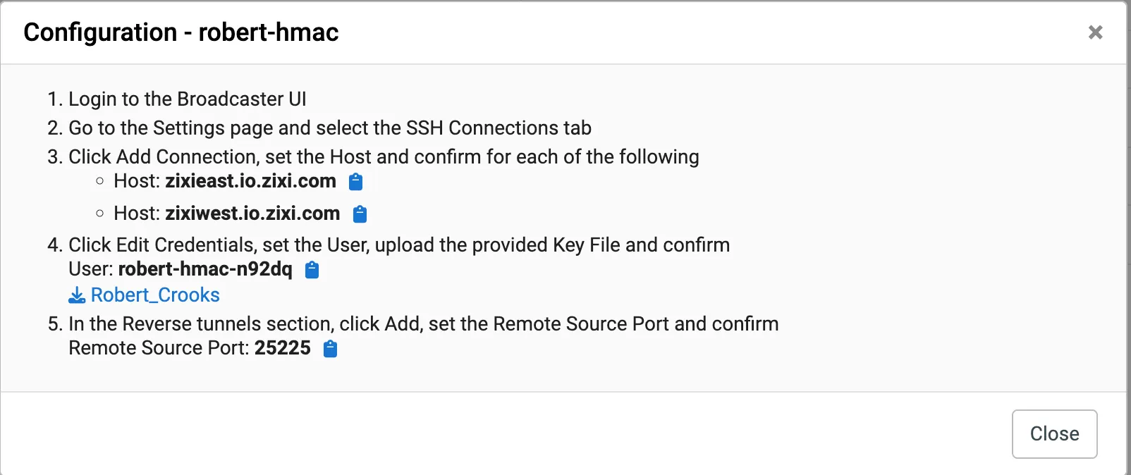 Broadcaster Configuration InStructions