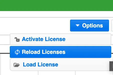 Reload license Reload license