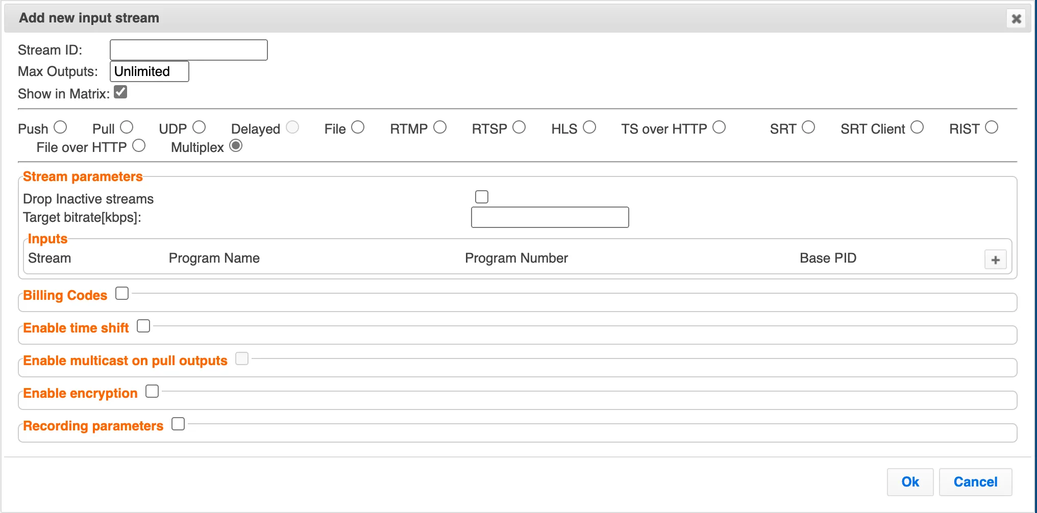 New Multiplex Input New Multiplex Input