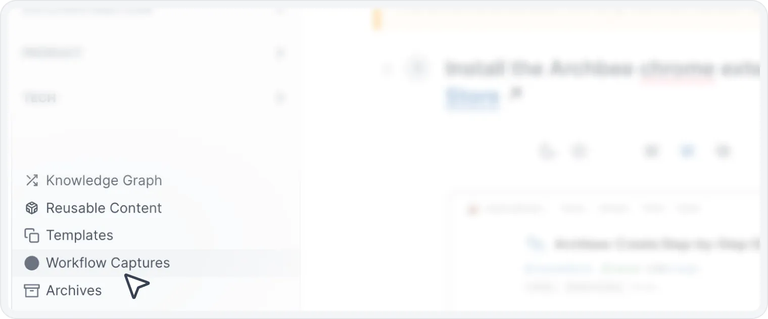 Workflow captures page Workflow captures page