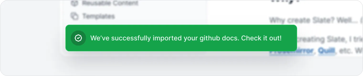 Successful GitHub import Successful GitHub import