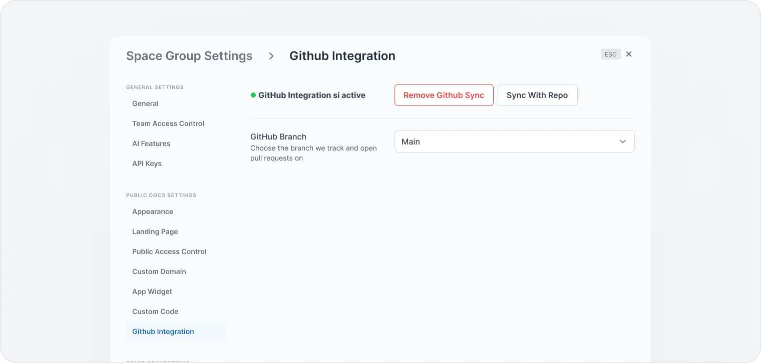 Select GitHub branch Select GitHub branch