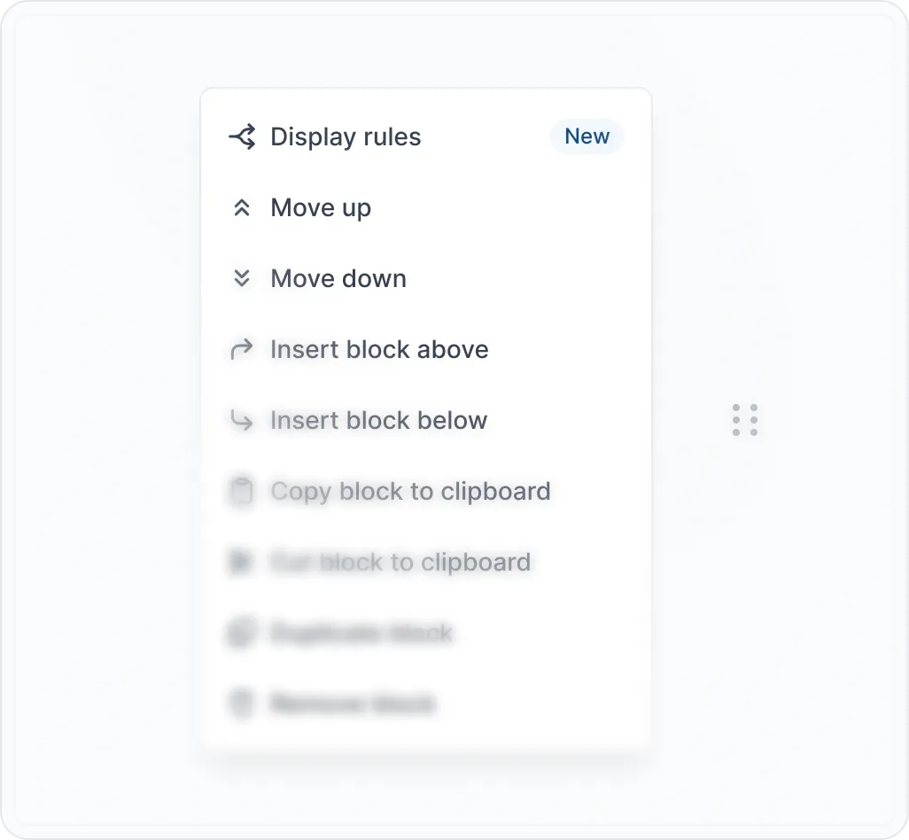 Default Block Menu Default Block Menu