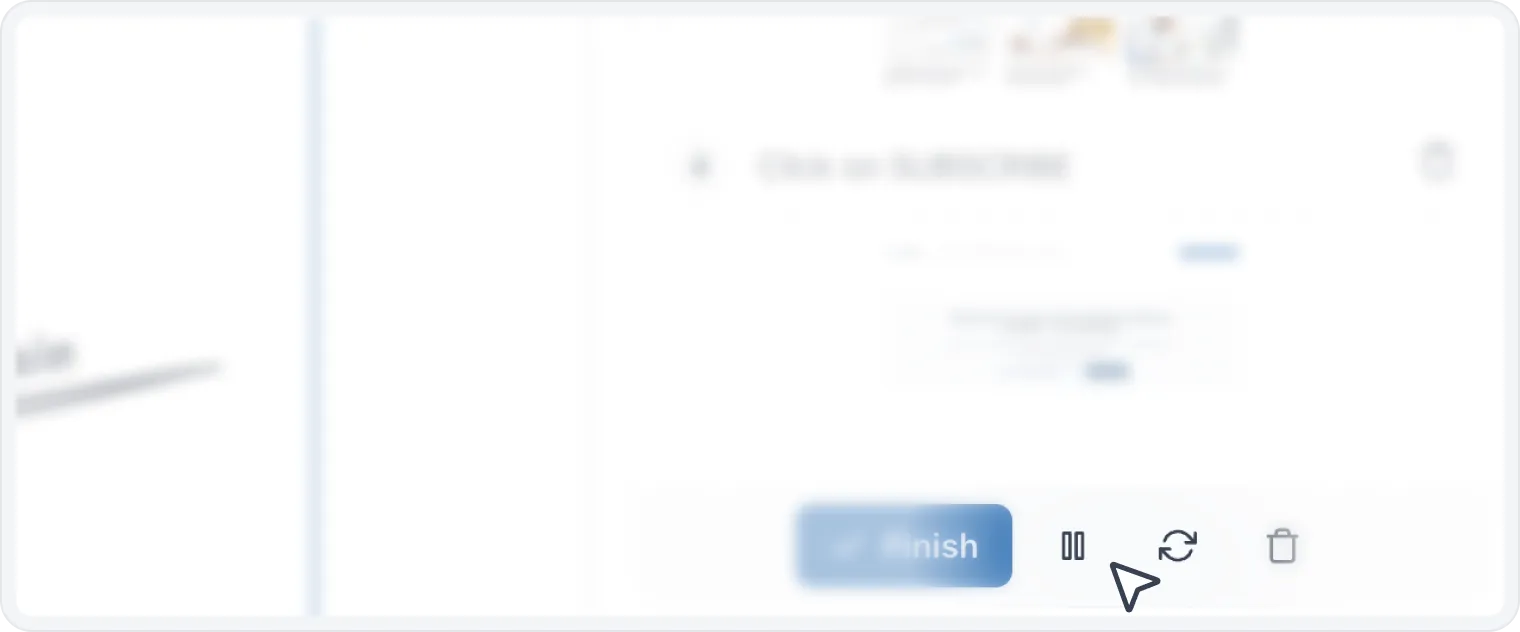 Pause and restart buttons Pause and restart buttons