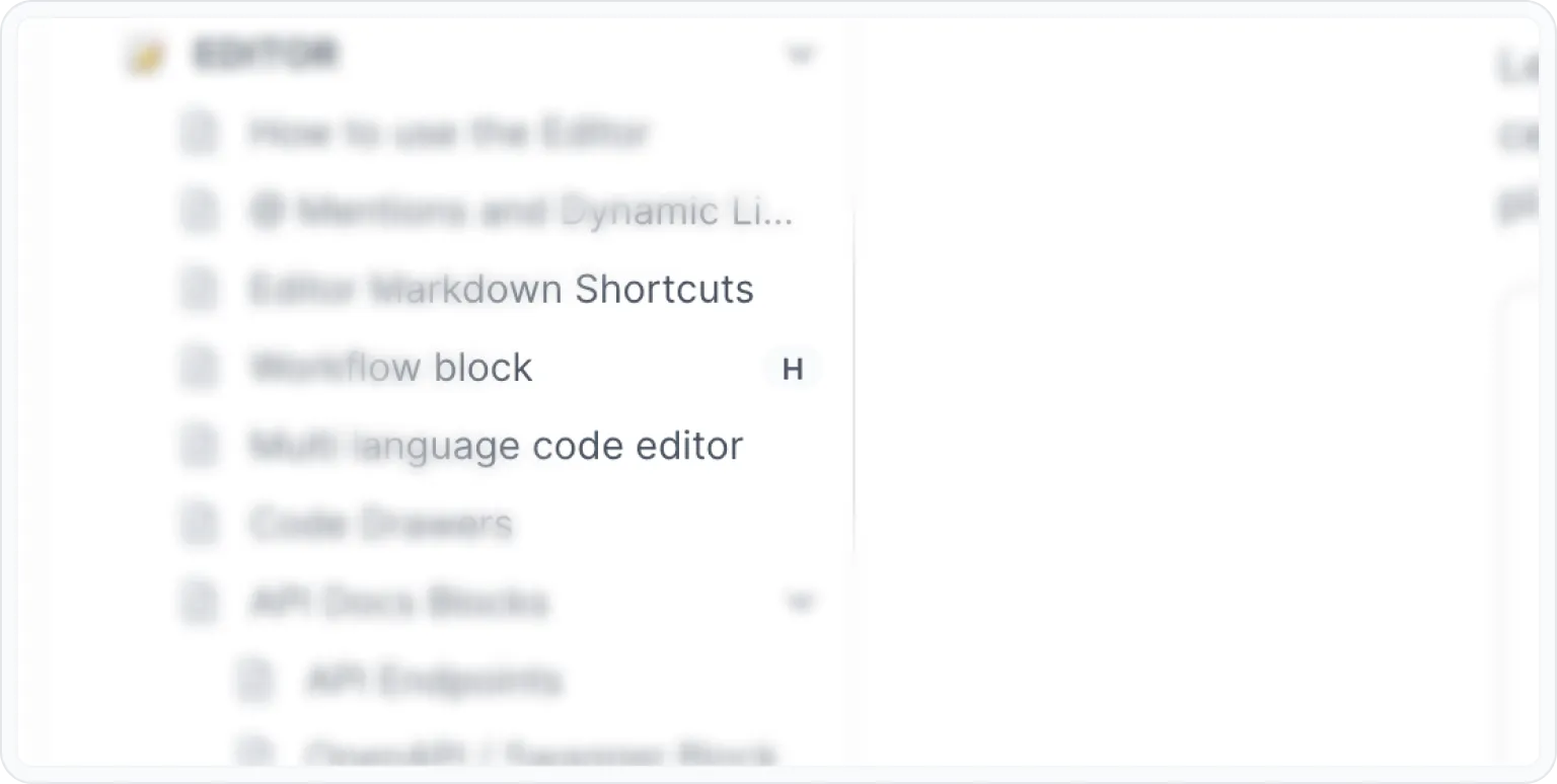 H icon denoting a hidden doc H icon denoting a hidden doc