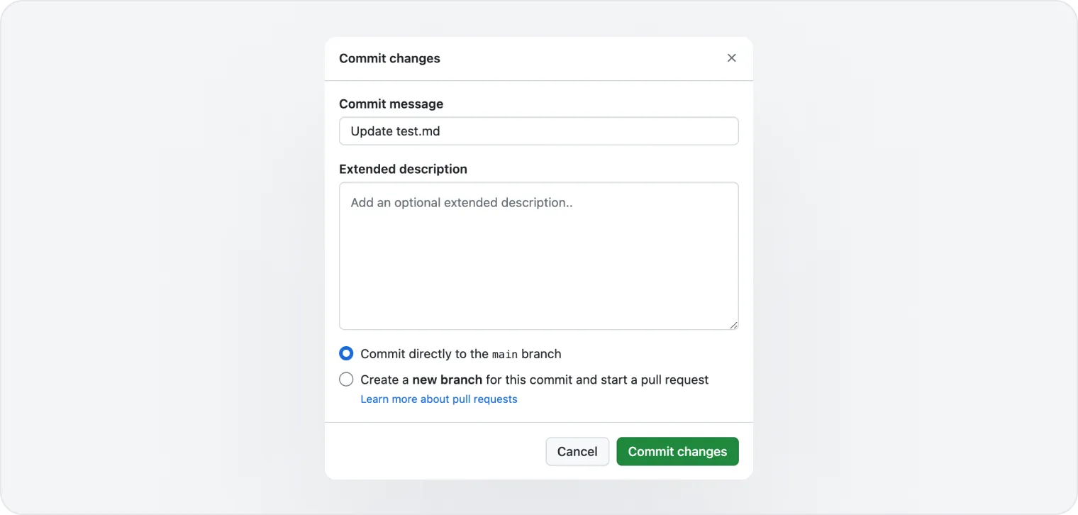 Commit changes buttonE Commit changes buttonE
