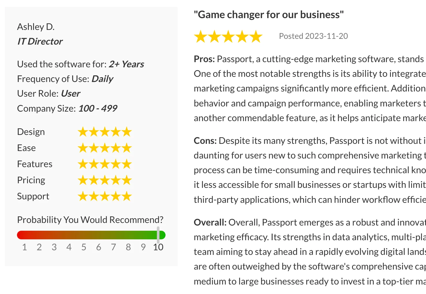 Generate SourceForge reviews