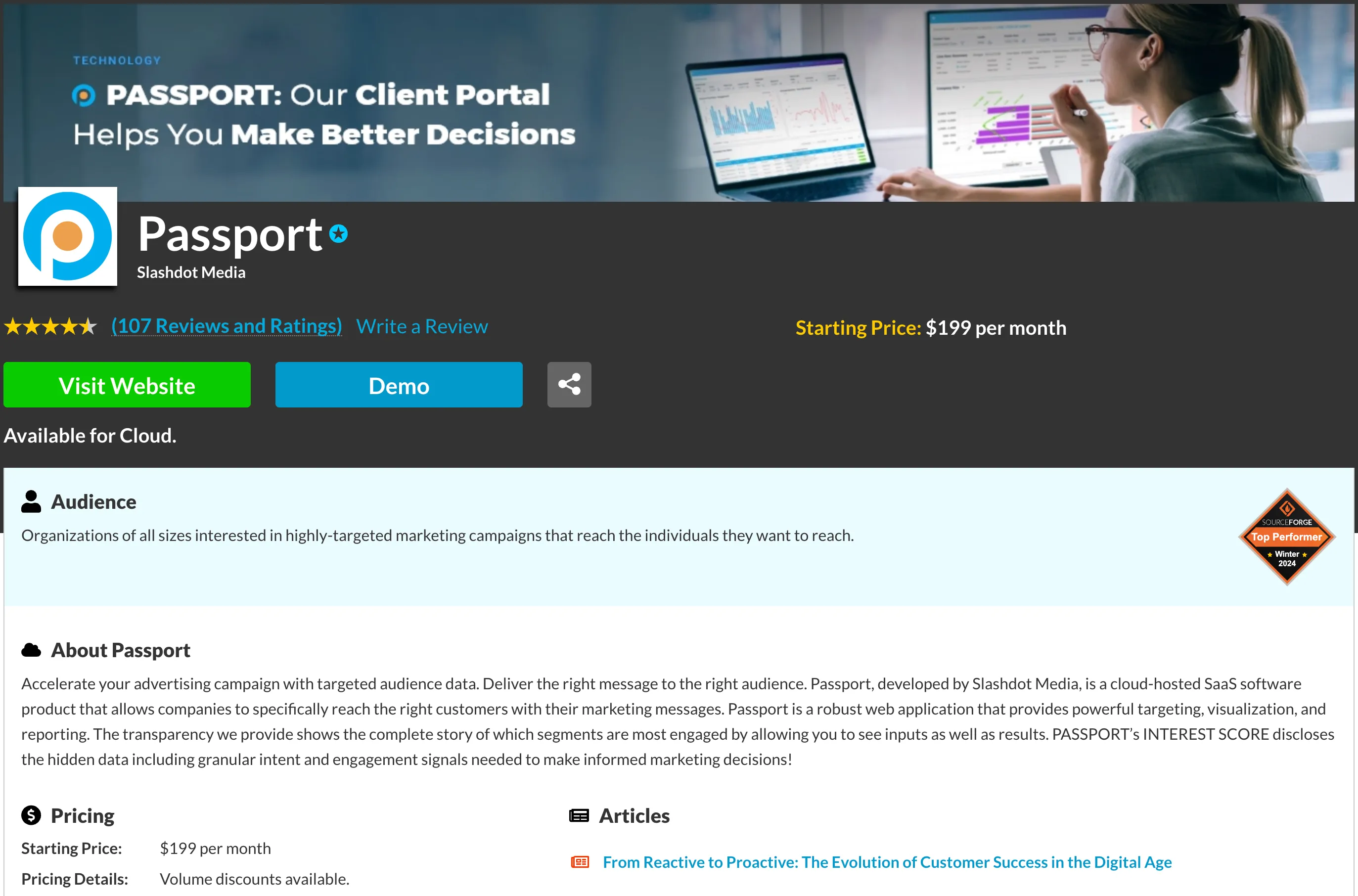 SourceForge Product Profile