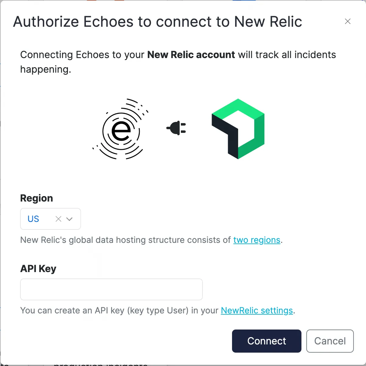 New Relic connection