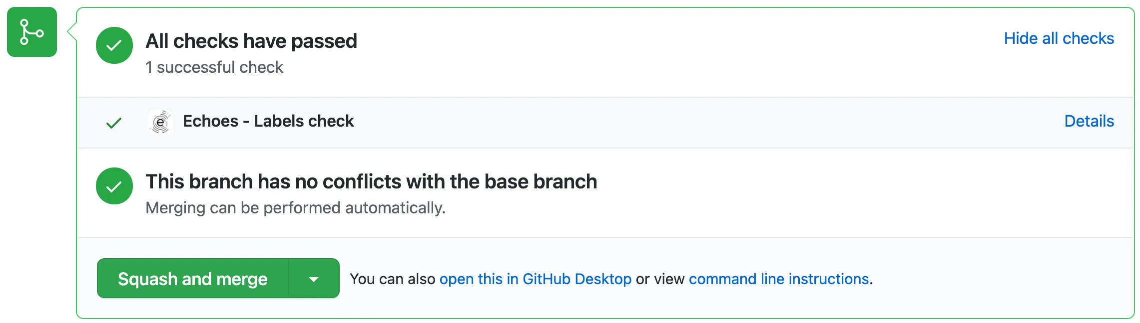 Successful GitHub check Successful GitHub check