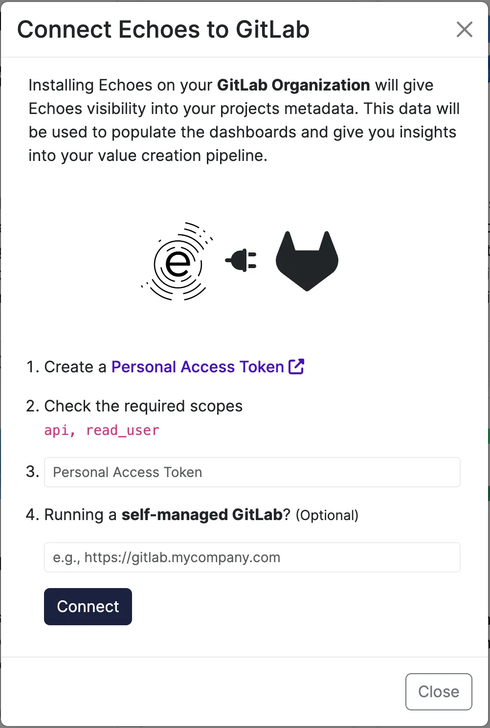 Connect o GitLab