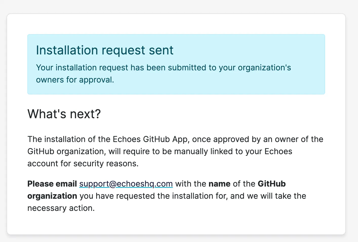 GitHub installation flow with approval GitHub installation flow with approval
