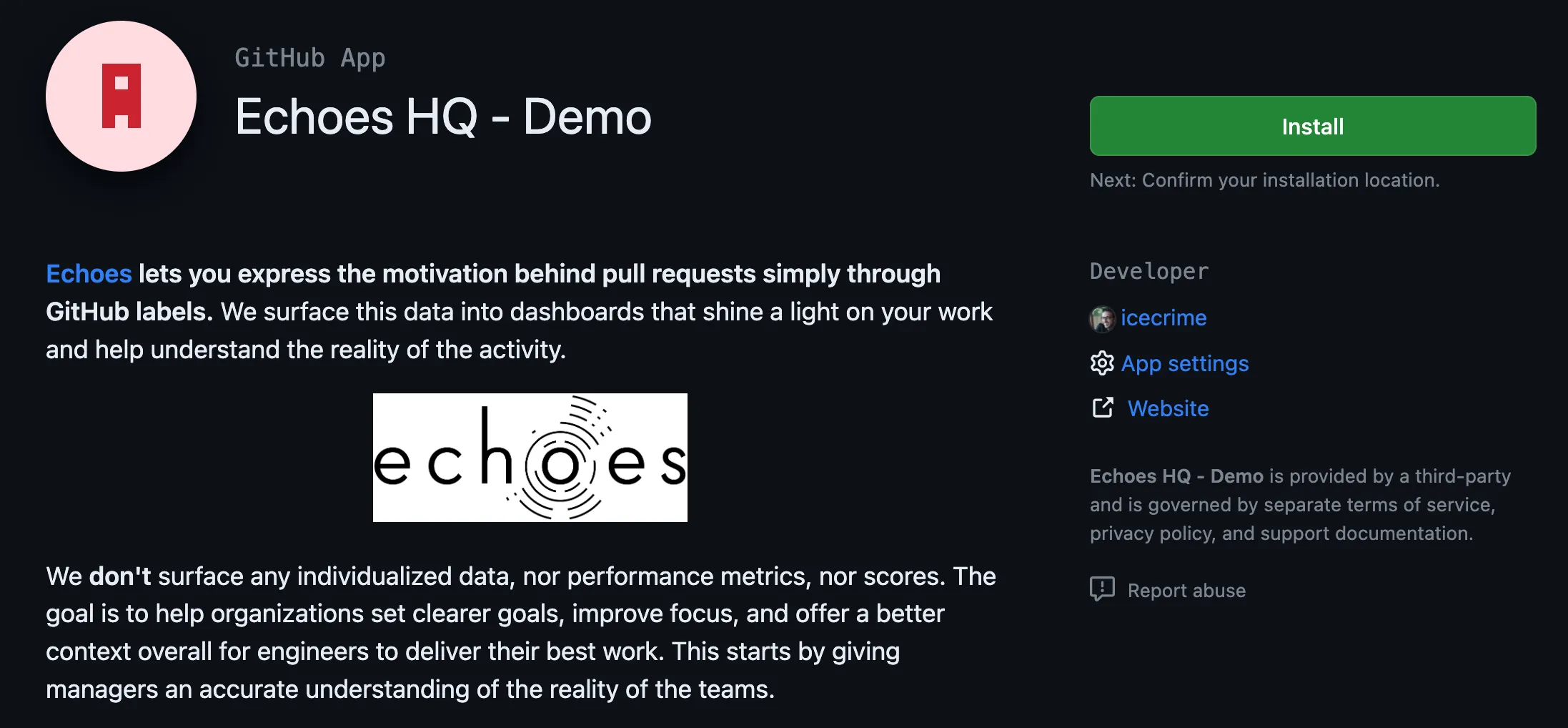 GitHub newly created App
