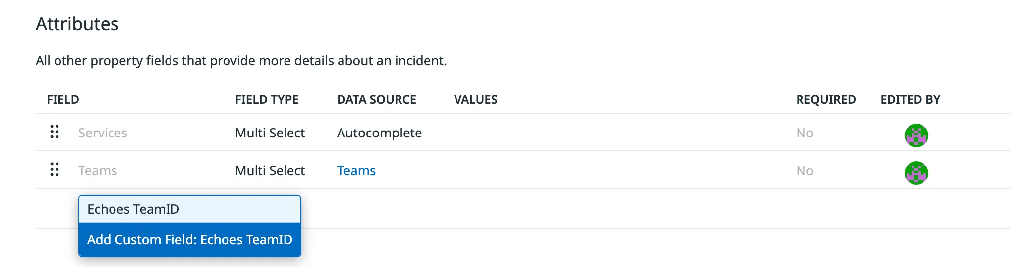 Add custom field Add custom field
