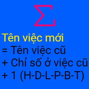 Các yếu tố trong tên công việc Các yếu tố trong tên công việc