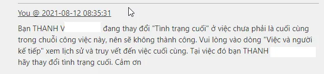 Comment tự động từ hệ thống