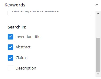 Keywords filter Keywords filter