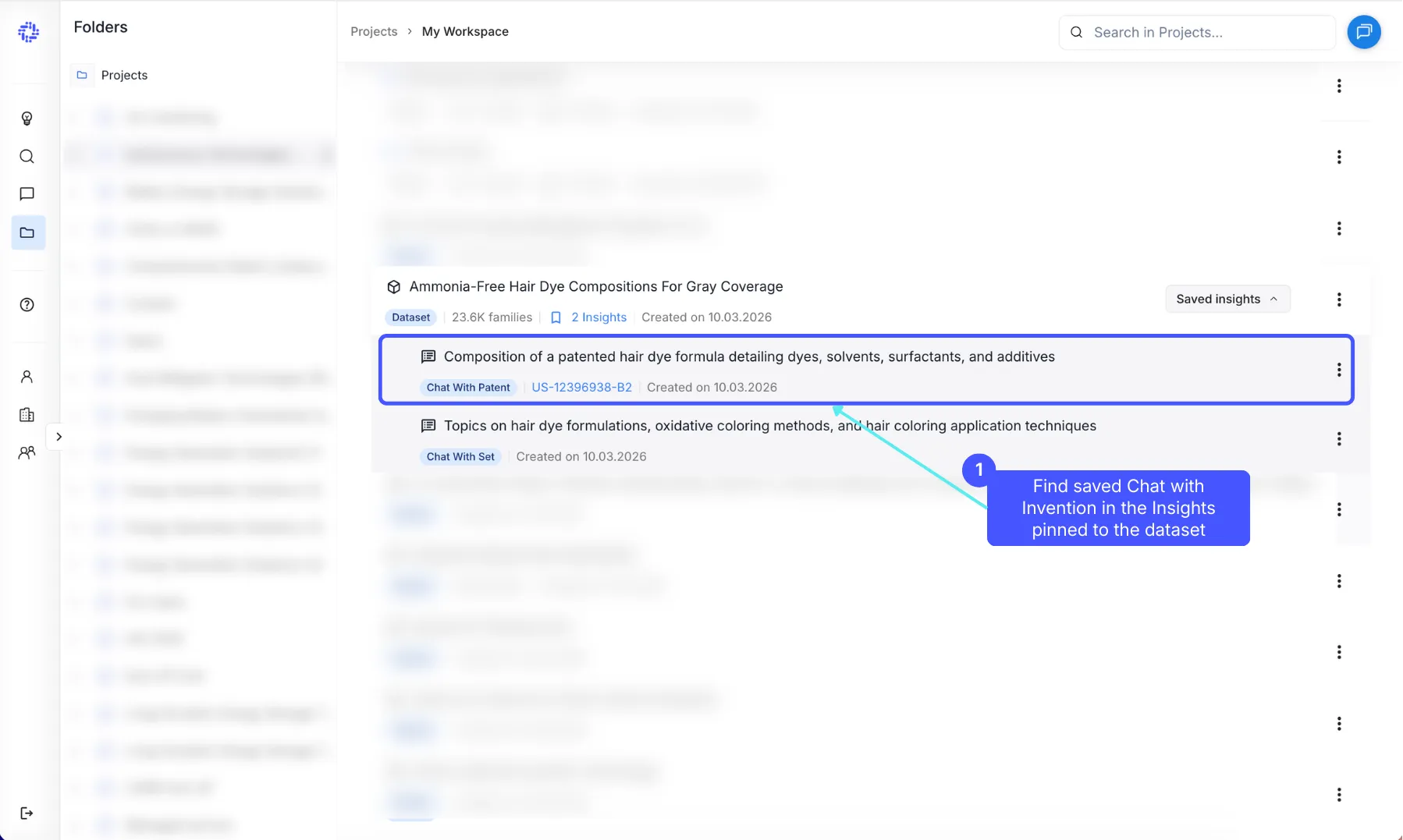 Chat with Invention in Projects