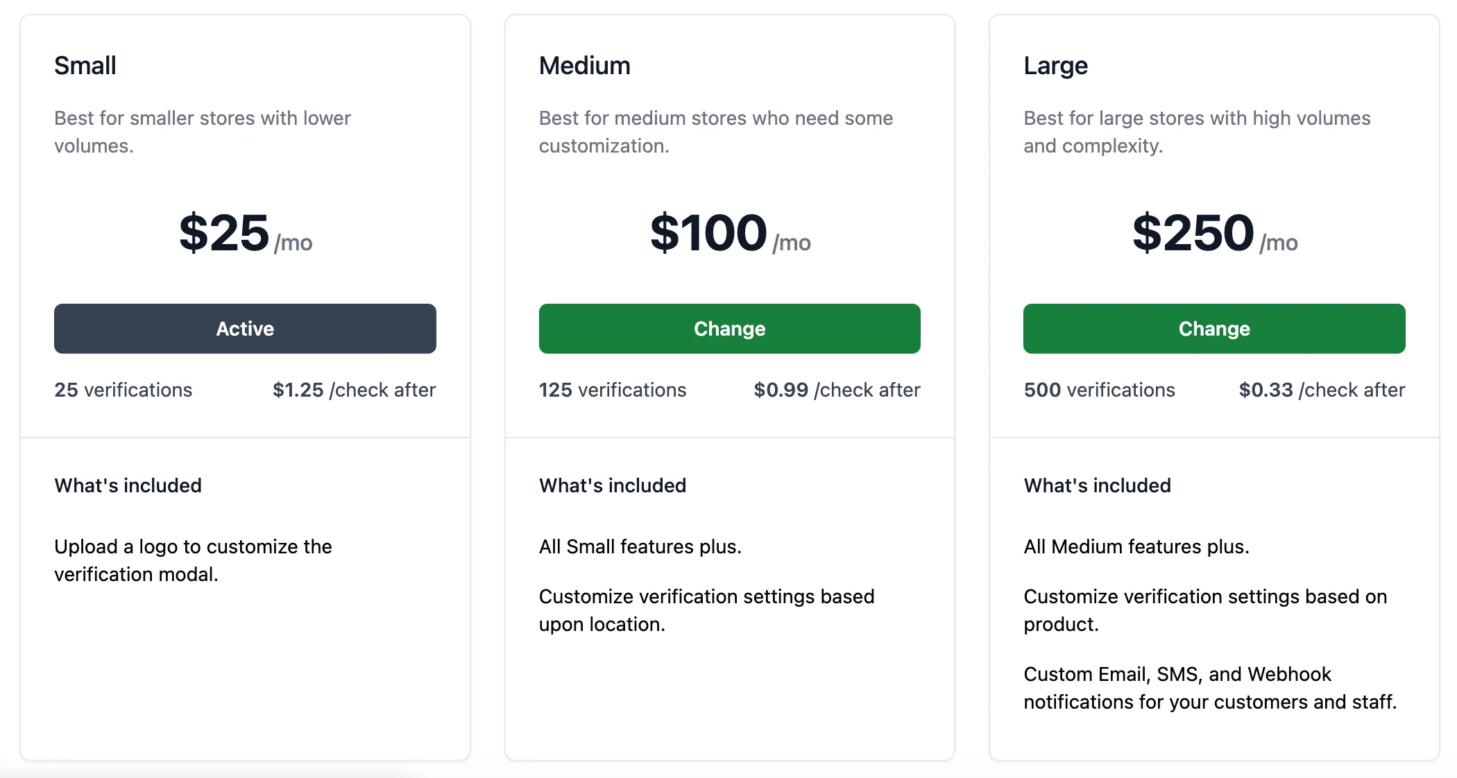 BlueCheck Shopify App Pricing