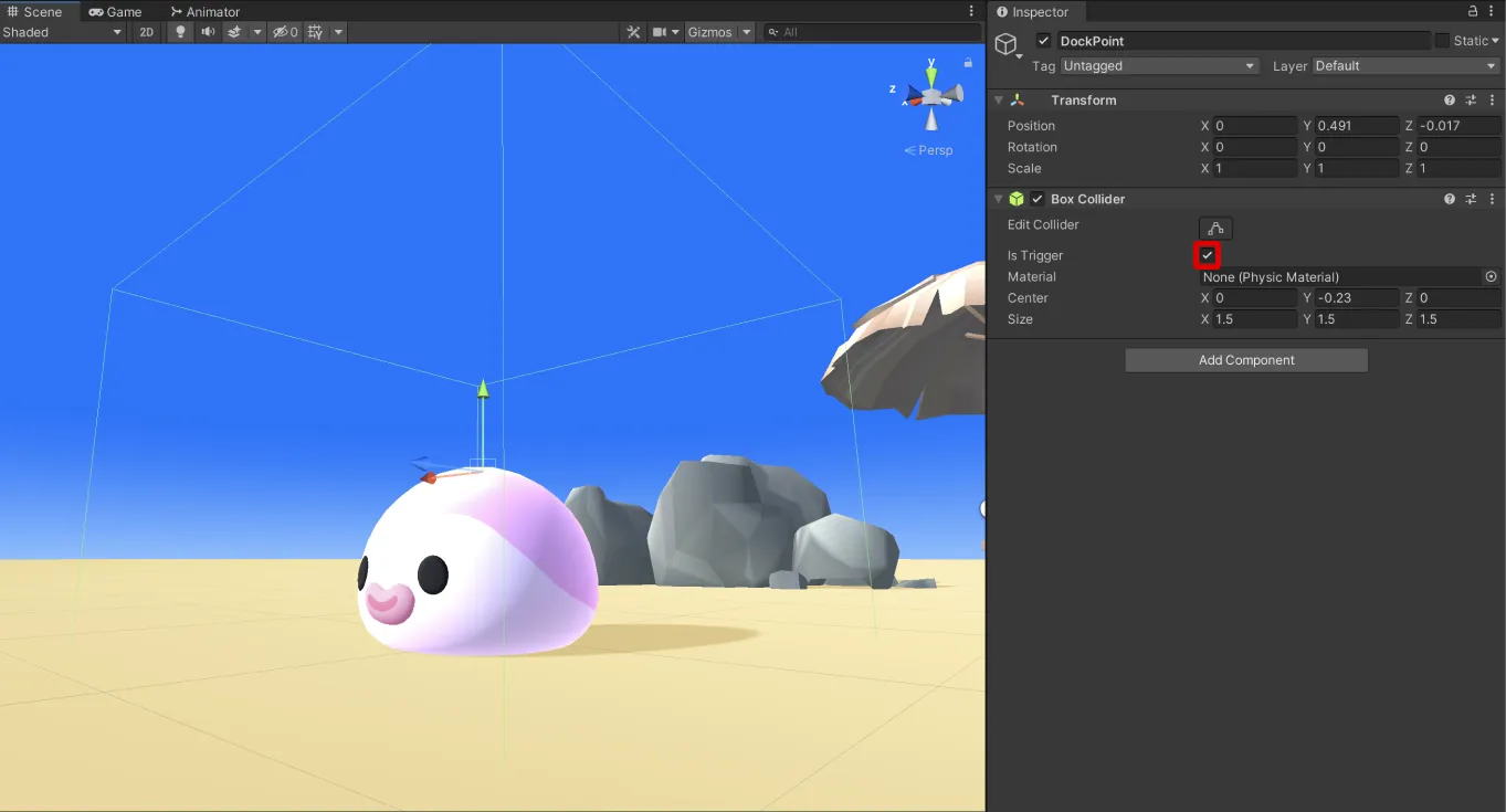 Slime Prefab with Collider Set Up