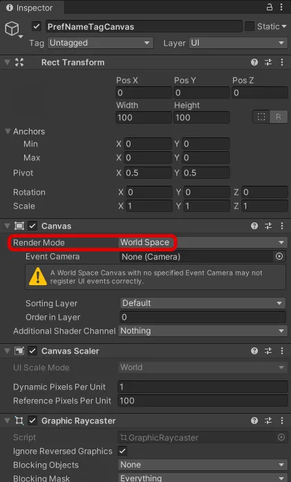 Example of Canvas Settings