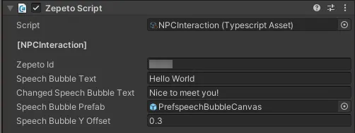Example Script Setting Screen