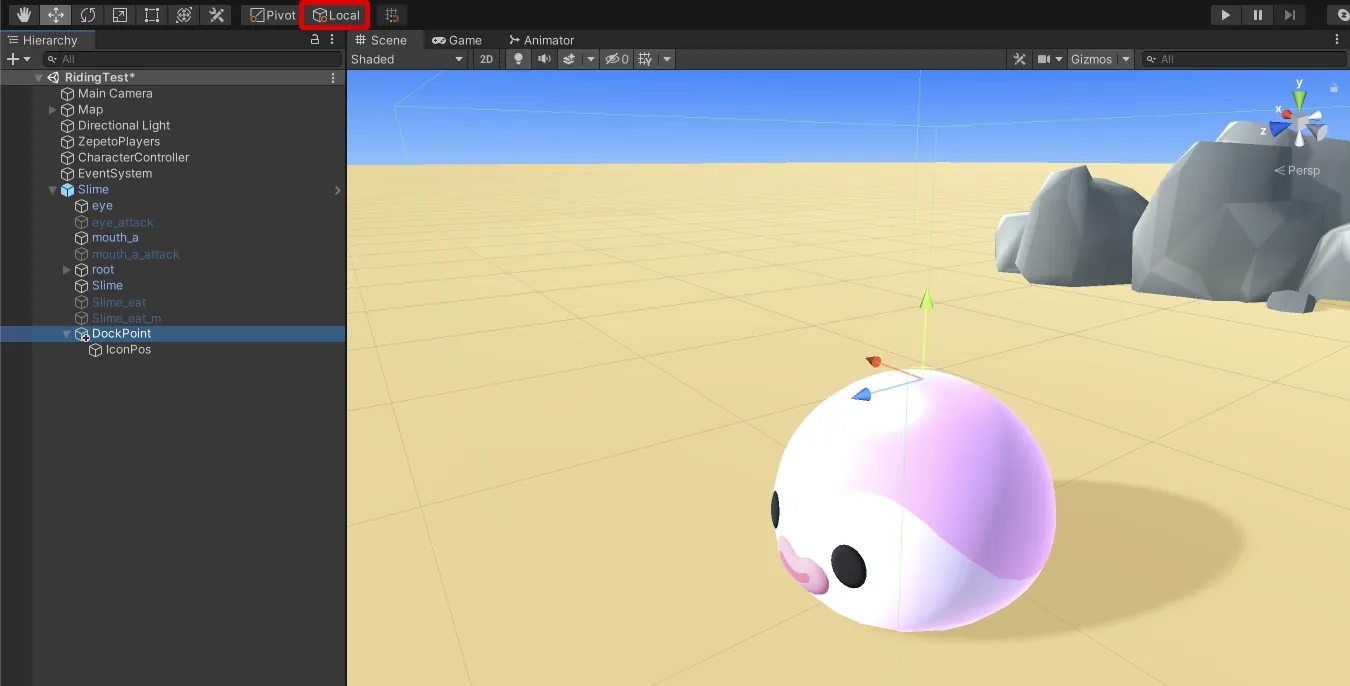Slime Prefab with Dock Point Set Up